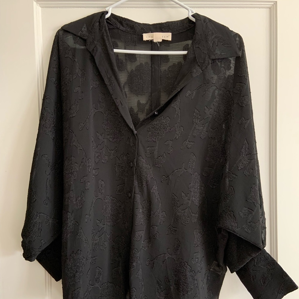 Vici Black Button Down Blouse - image 2
